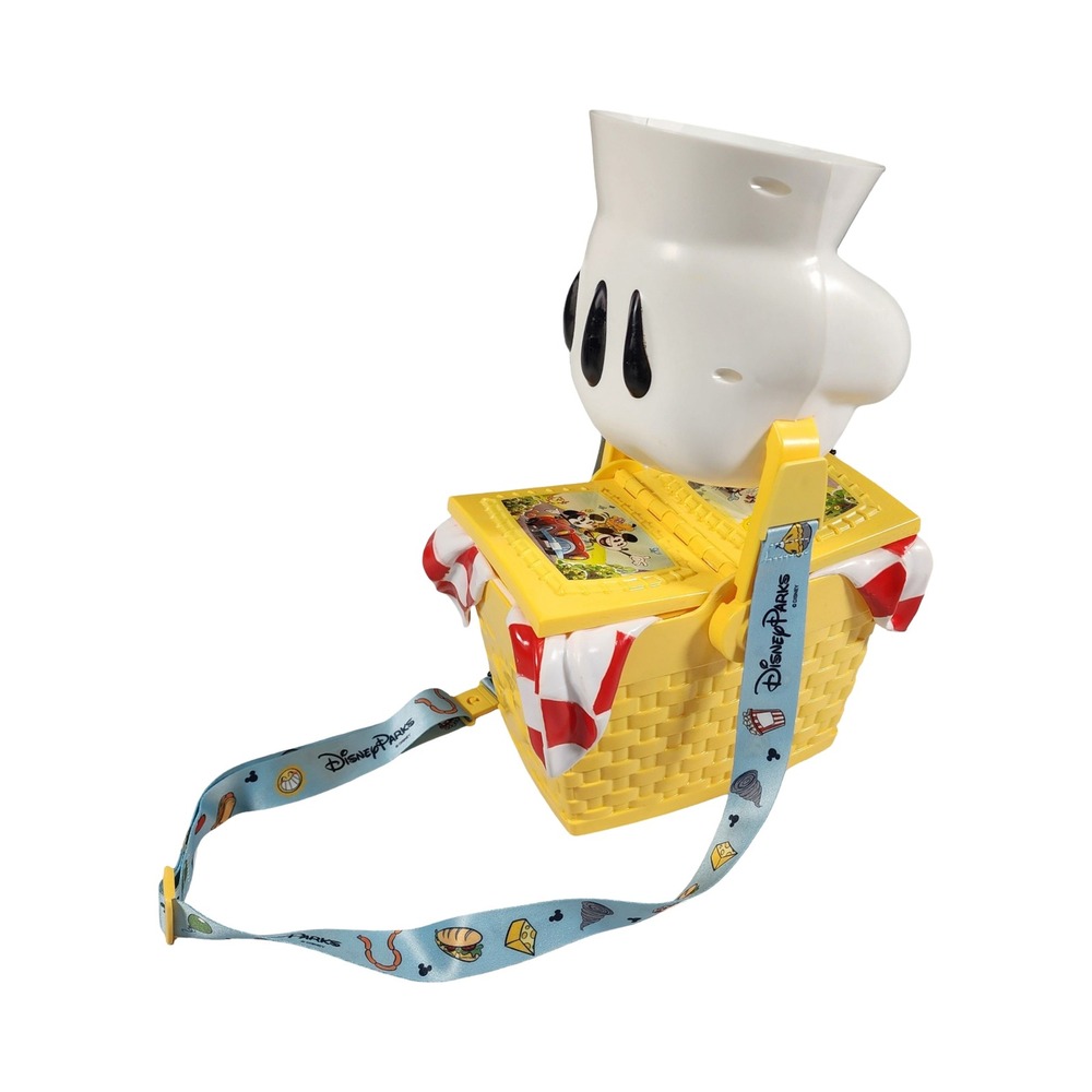 Disney Parks Mickey‎ Mouse Glove Picnic Basket Popcorn Bucket with Strap